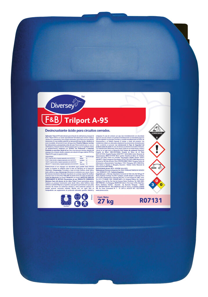 TRILPORT A95 27kg - LIMPIADOR DESINCRUSTANTE ÁCIDO